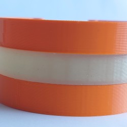 Bracelet fantaisie bicolore orange