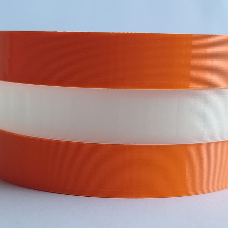 Bracelet fantaisie bicolore orange